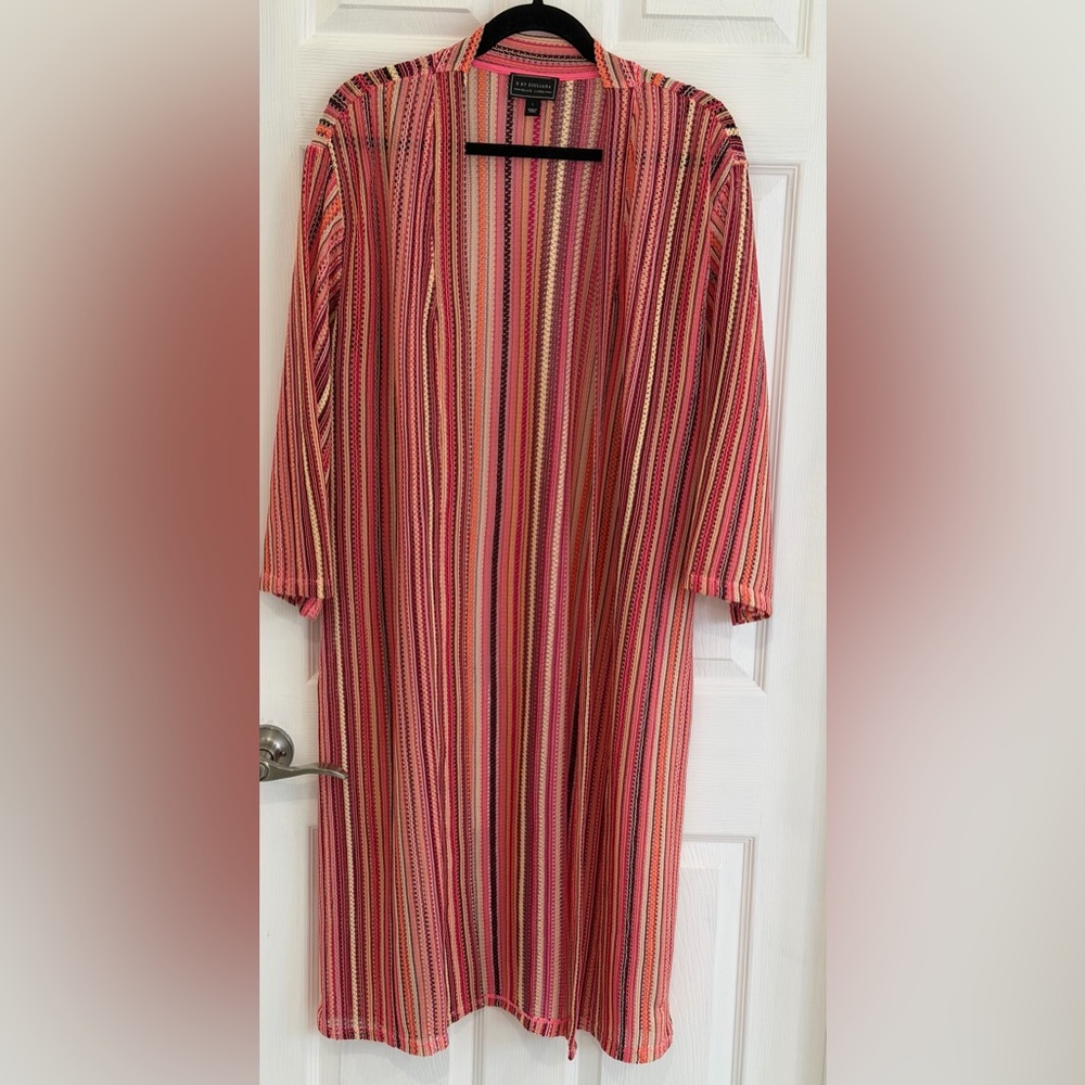 G by Giuliana Multicolor Striped Knit kimono